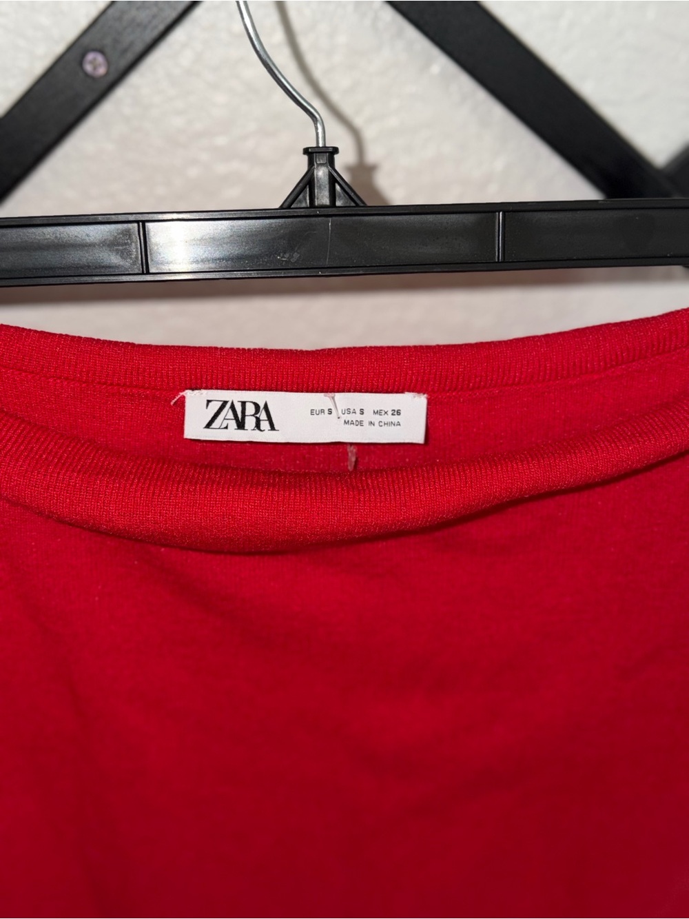 ZARA Red Double Layer Strapless Tube Top Women’s Size Small Y2K - Picture 4 of 4